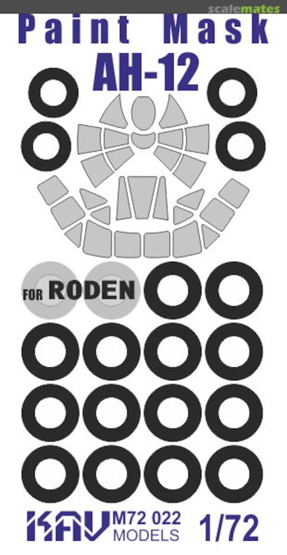 Boxart Paint mask for An-12 (Roden) KAV M72 022 KAV models