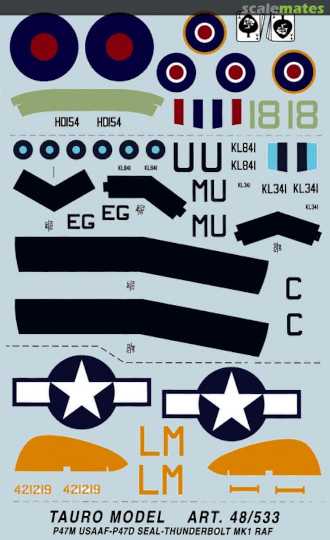 Boxart P-47D/M Thunderbolt Mk.I 48-533 Tauro Model