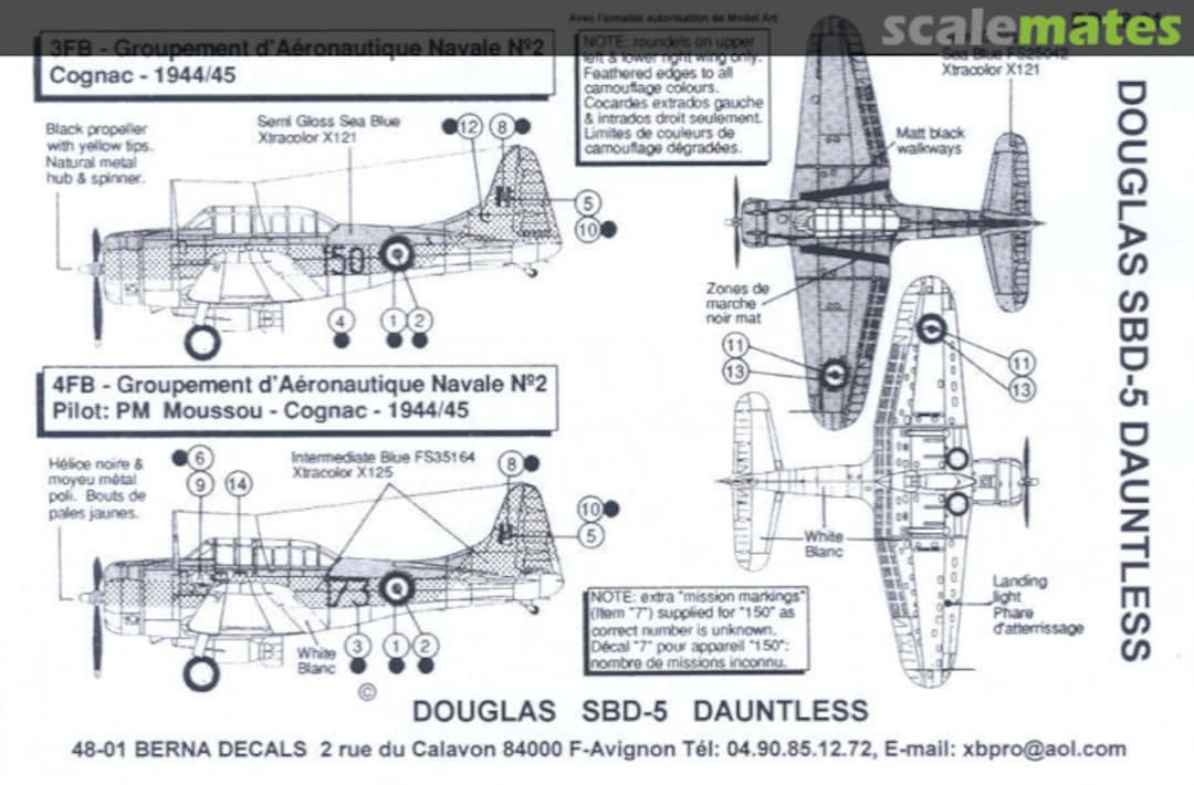 Boxart Douglas SBD-5 Dauntless BD 48-01 Berna Decals