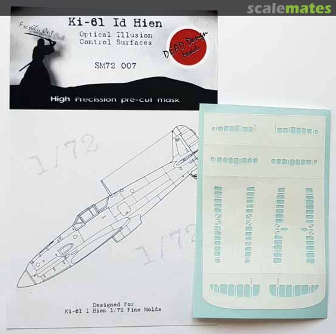 Boxart Kawasaki Ki-61-I Hien Control Surfaces Masks SM72007 DEAD Design Models