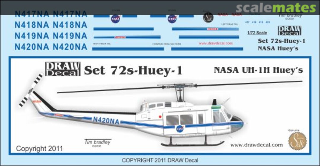 Boxart Bell UH-1H Huey 72-Huey-1 Draw Decal