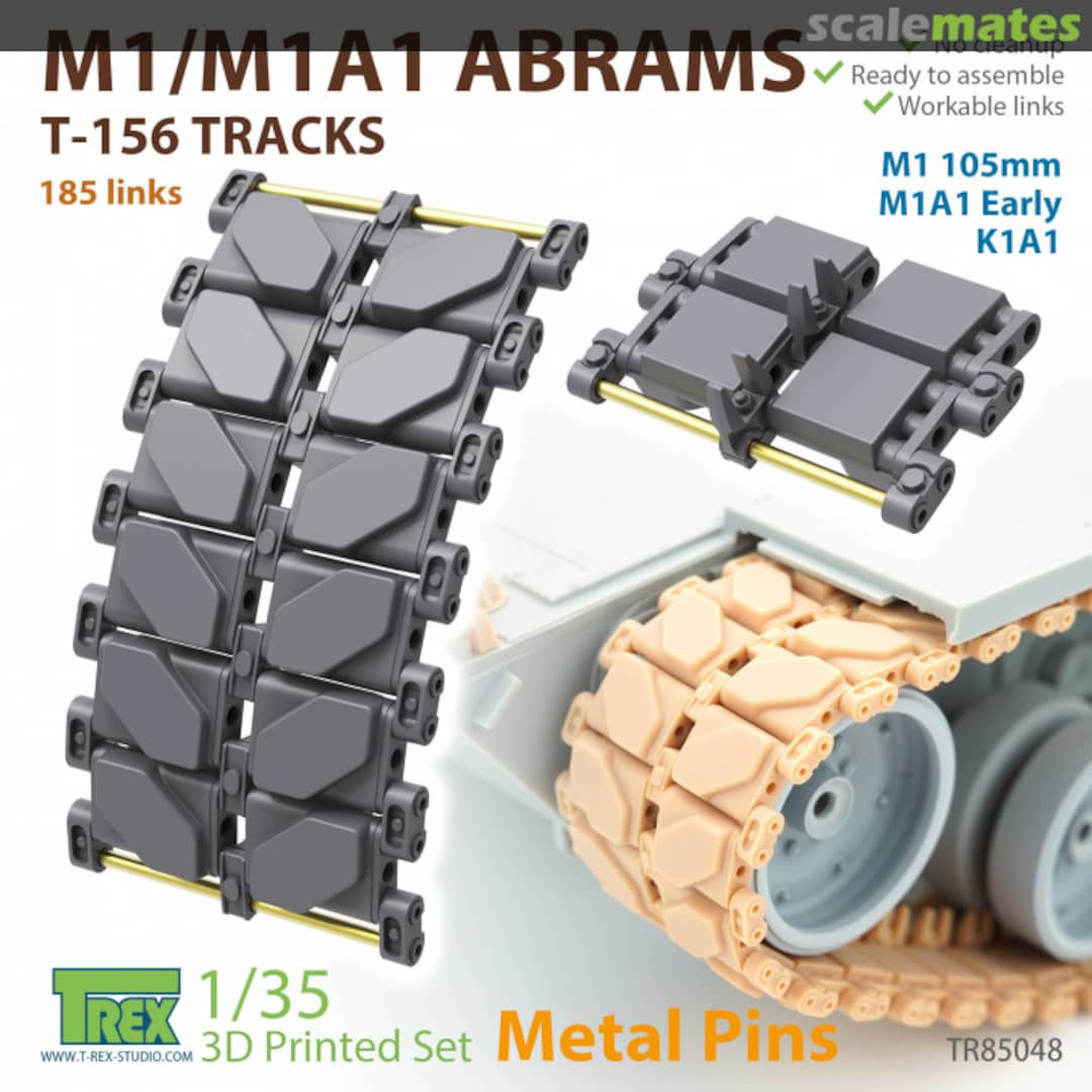 Boxart M1/M1A1 Abrams T-156 Tracks TR85048 T-Rex Studio