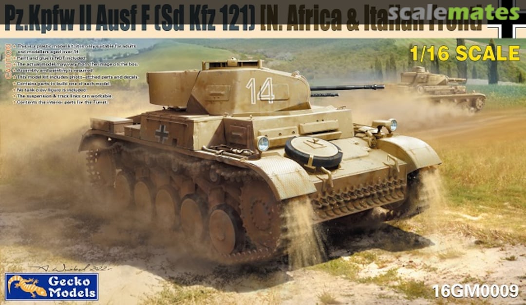 Boxart Pz.kpfw II (Sd.Kfz. 121) Ausf. F (North Africa & Italian Front) 16GM0009 Gecko Models