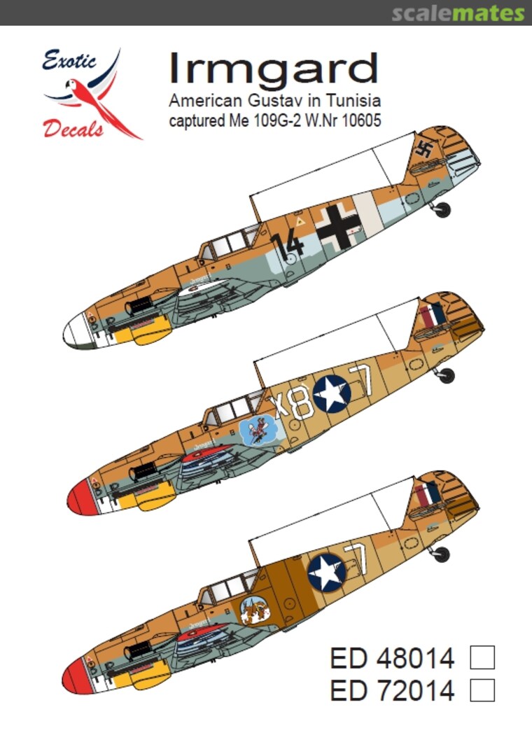 Boxart Irmgard - American Gustav in Tunisia ED48014 Exotic Decals