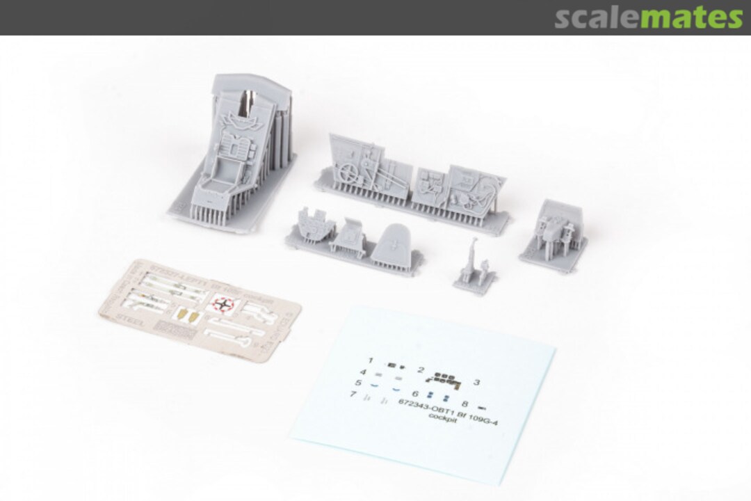 Contents Bf 109G-4 cockpit 672343 Eduard