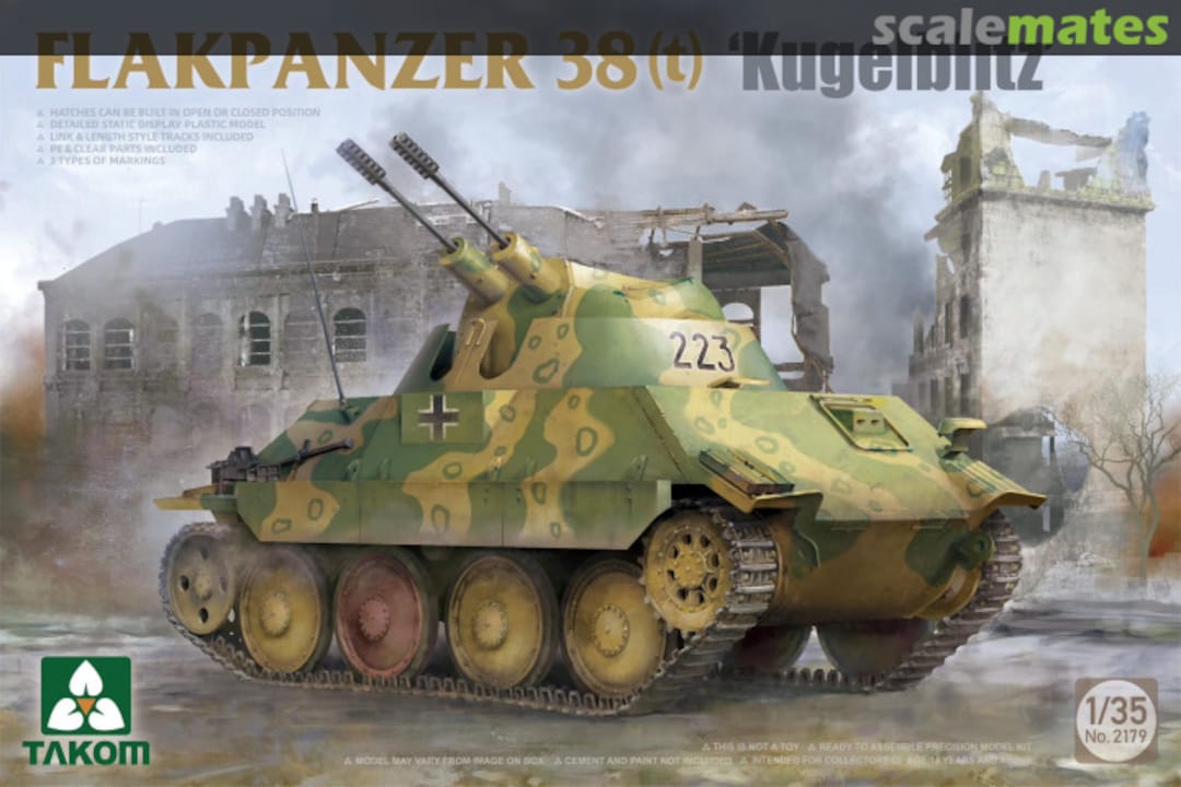 Boxart Flakpanzer 38(t) Kugelblitz 2179 Takom