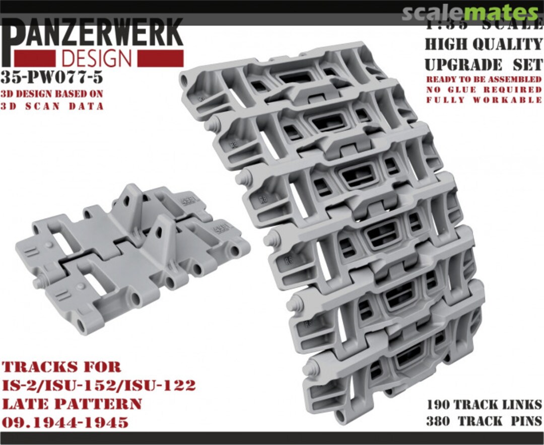 Boxart Tracks for IS-2/ISU-152/ISU-122 35PW-077-5 Panzerwerk design