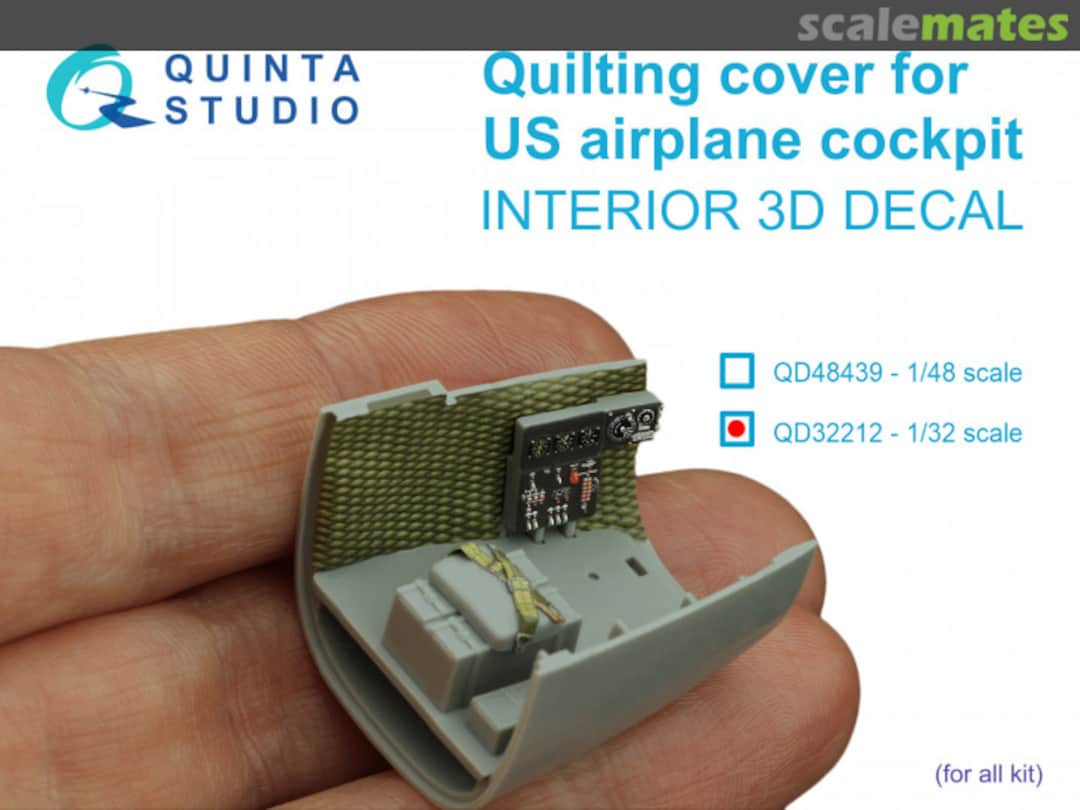 Boxart Quilting Cover for US Airplane Cockpit interior 3D decals QD32212 Quinta Studio