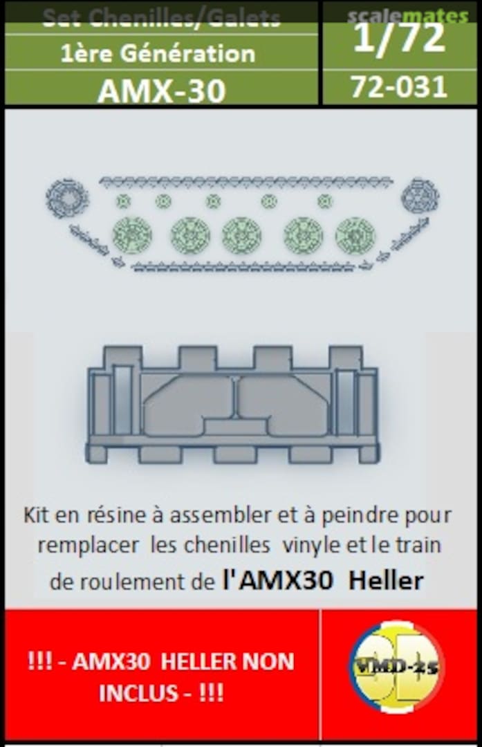 Boxart Set de Chenilles "1ère génération" pour AMX30 72-031 VMD25_3D