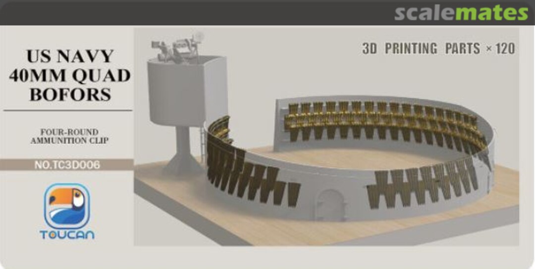 Boxart US Navy 40mm Quad Bofors Four Round Ammunition Clip TC3D006 TOUCAN