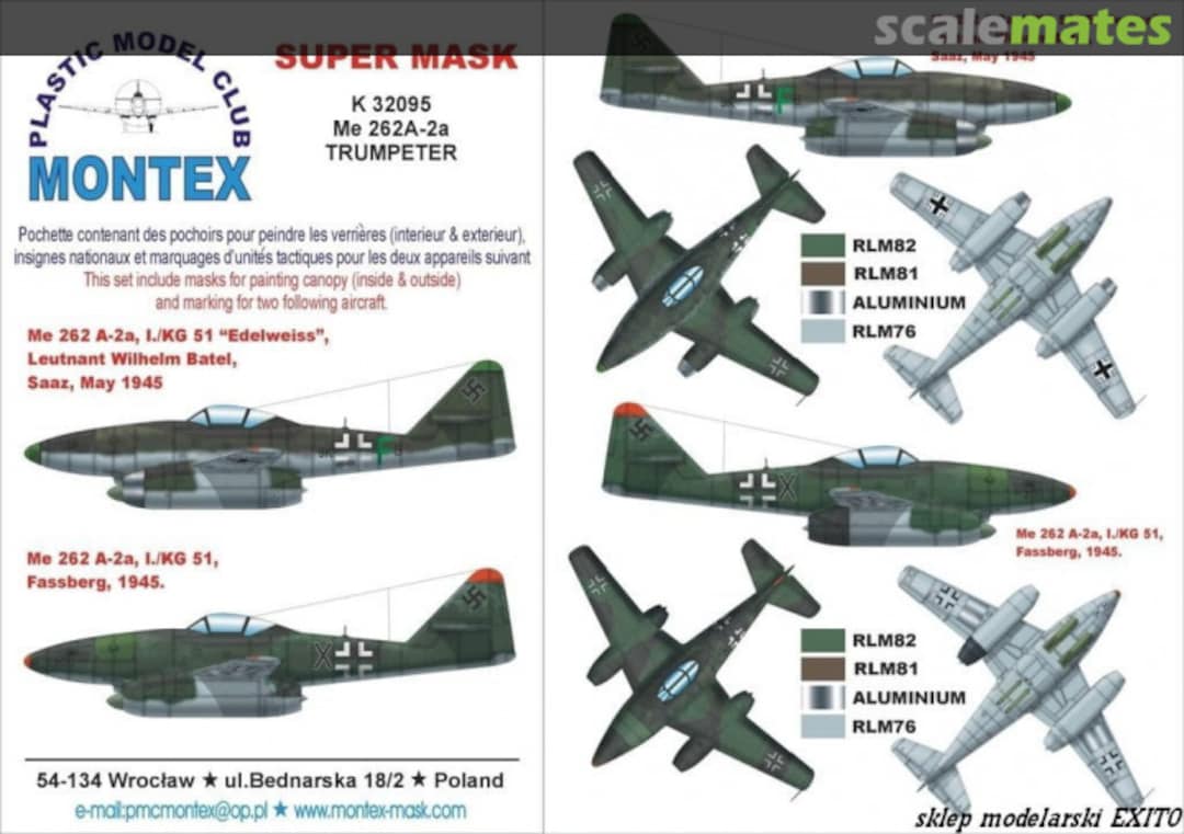 Boxart Me-262A-2 K32095 Montex