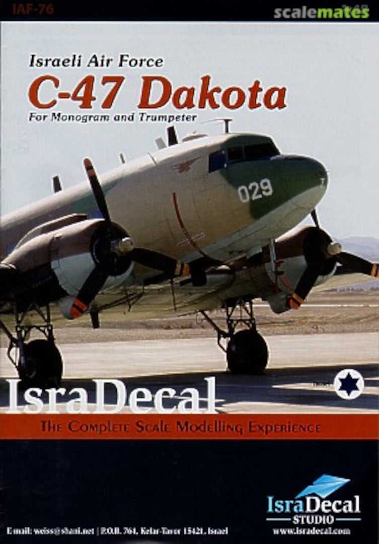 Boxart IAF C-47 Dakota IAF-76 IsraDecal Studio