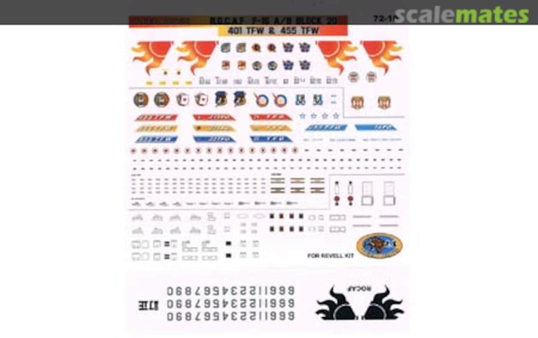 Boxart ROCAF F-16 A/B Block 20 401 TFW & 455 TFW 	 72-101 Tiger Wings