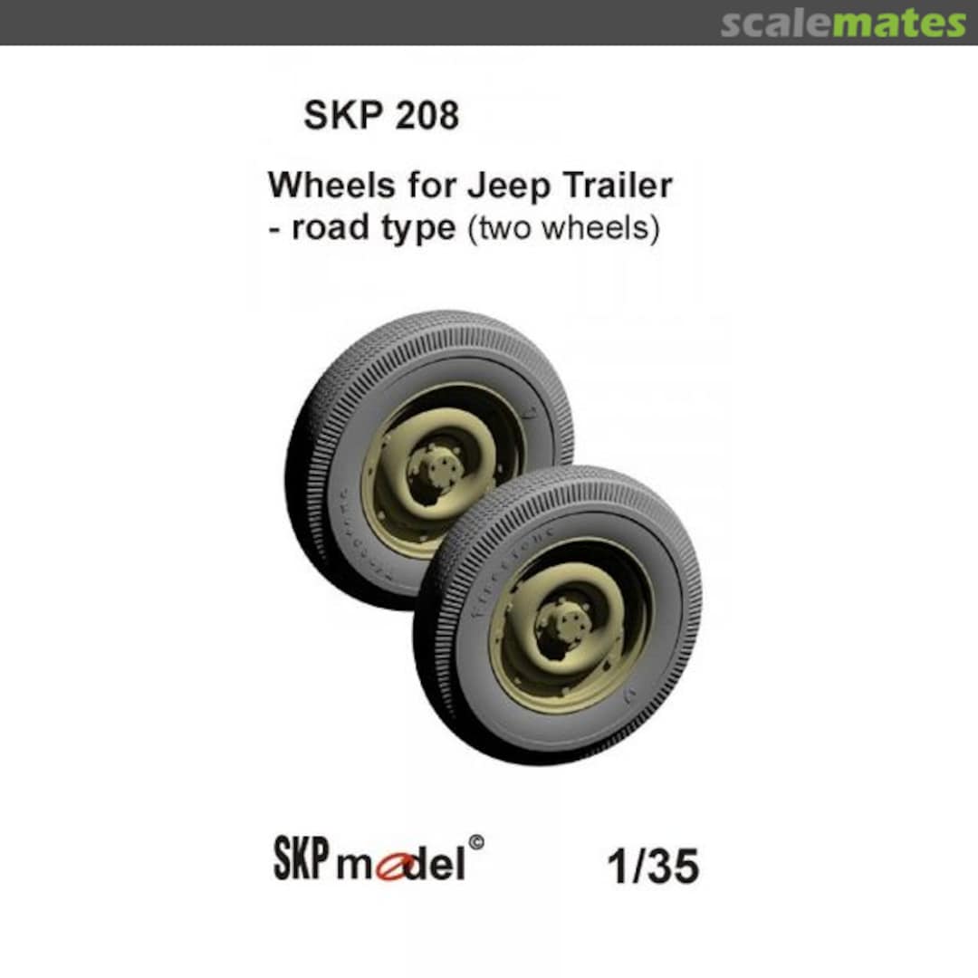 Boxart Wheels for Jeep Trailer SKP 208 SKP model