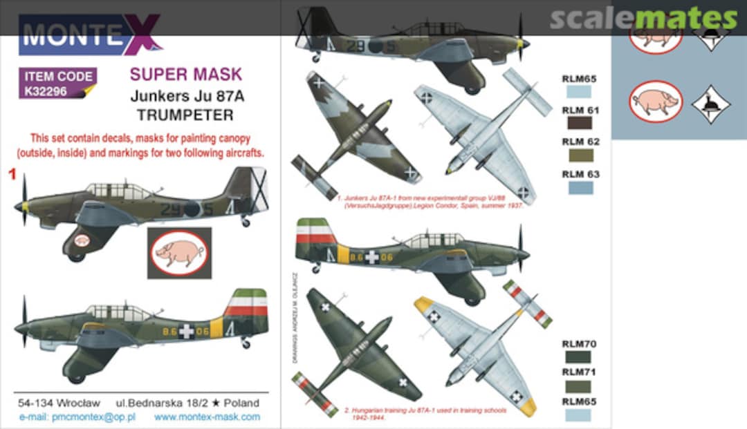 Boxart Junkers Ju 87A Stuka K32296 Montex