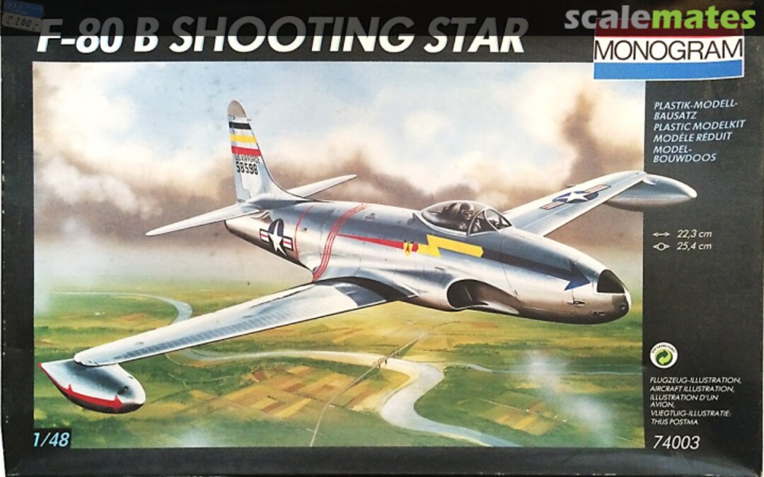 Boxart Lockheed F-80B Shooting Star 74003 Monogram