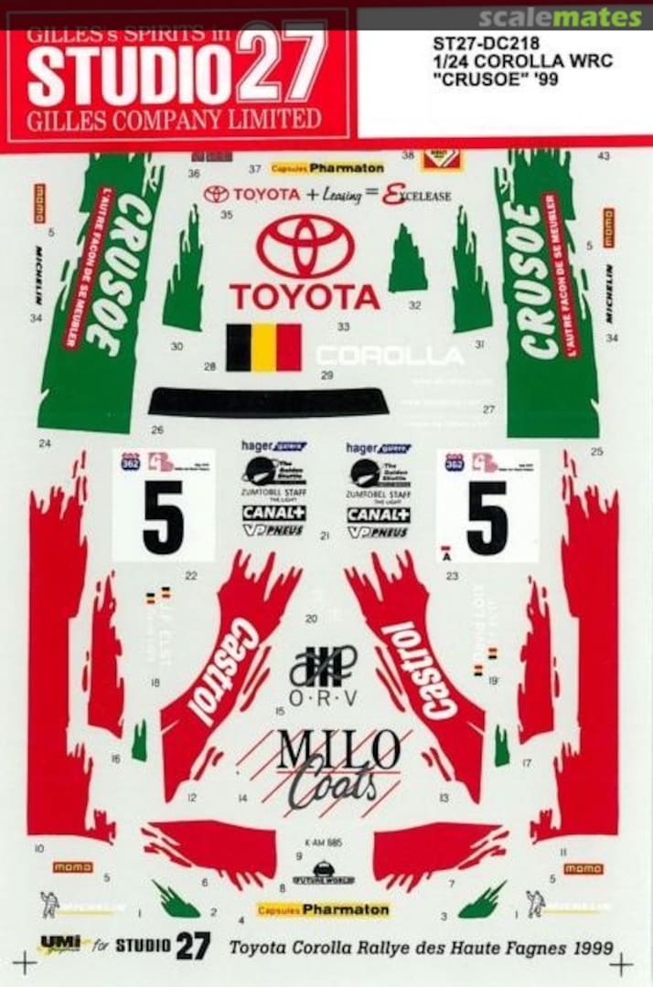 Boxart Toyota Corolla WRC ST27-DC218 Studio27