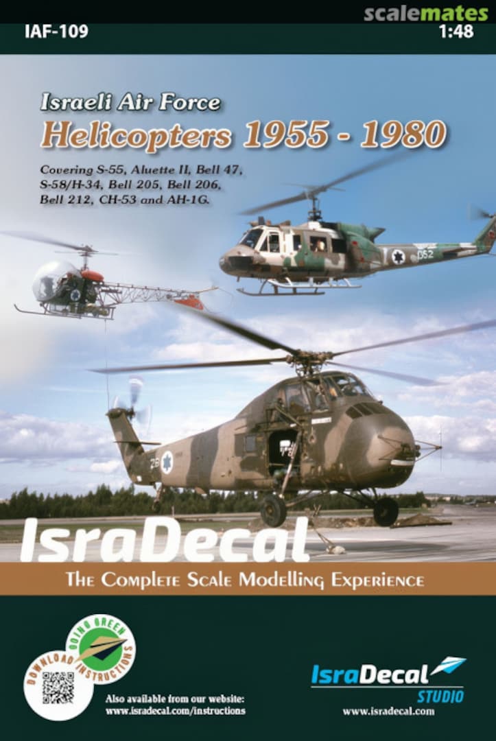 Boxart Israeli Air Force Helicopters 1955-1980 IAF-109 IsraDecal Studio