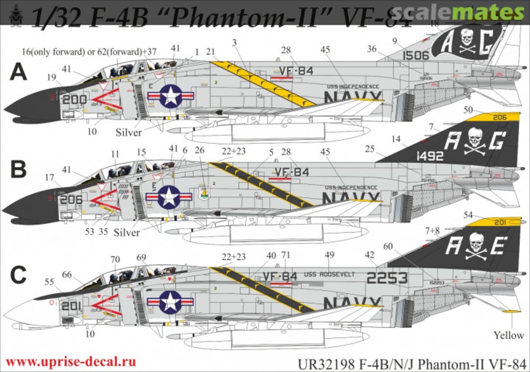 Boxart F-4B/N/J Phantom-II VF-84 UR32198 UpRise