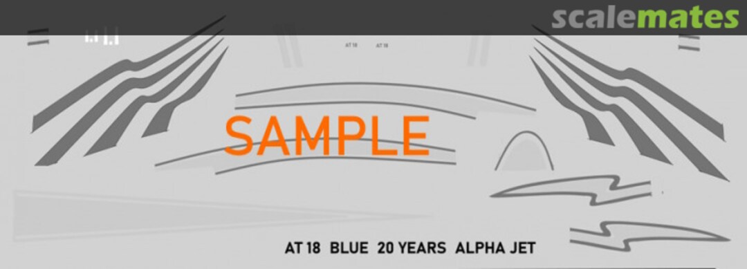 Boxart Alpha Jet AT18 blue 20 years AJ005 Stropdecal