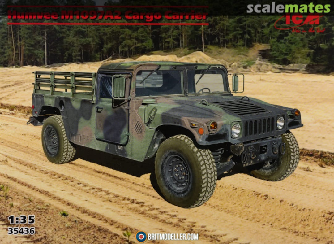 Boxart Humvee M1097A2 Cargo Carrier 35436 ICM