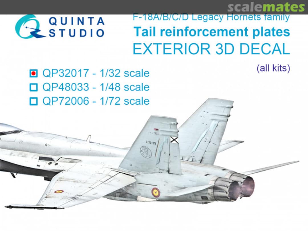 Boxart F/A-18A/B/C/D tail reinforcement plates QP32017 Quinta Studio