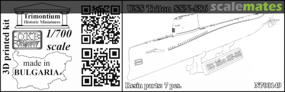 Boxart USS Triton SSN-586 N700149 OKB Grigorov