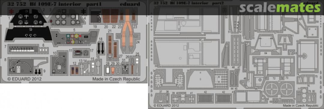 Boxart Bf 109 E-7 interior 32752 Eduard