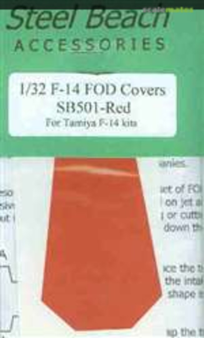 Boxart Red F-14 Tomcat FOD Covers 33001 Steel Beach