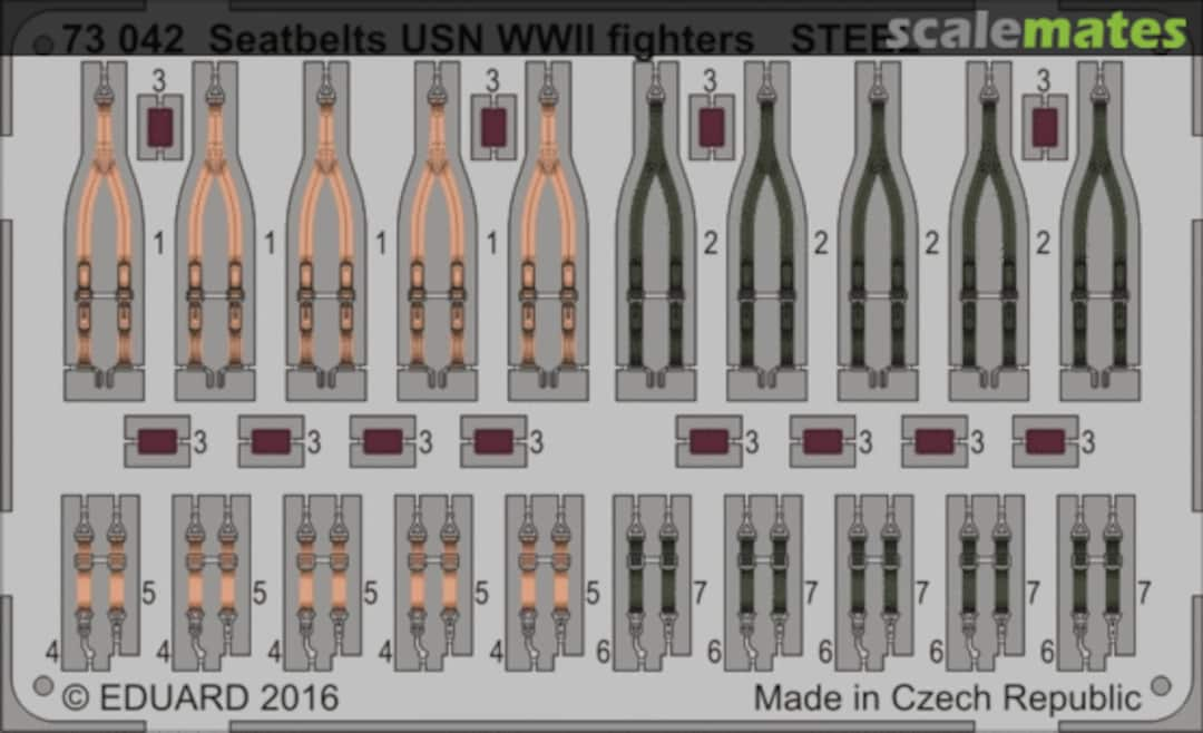 Boxart Seatbelts USN WWII fighters STEEL 73042 Eduard