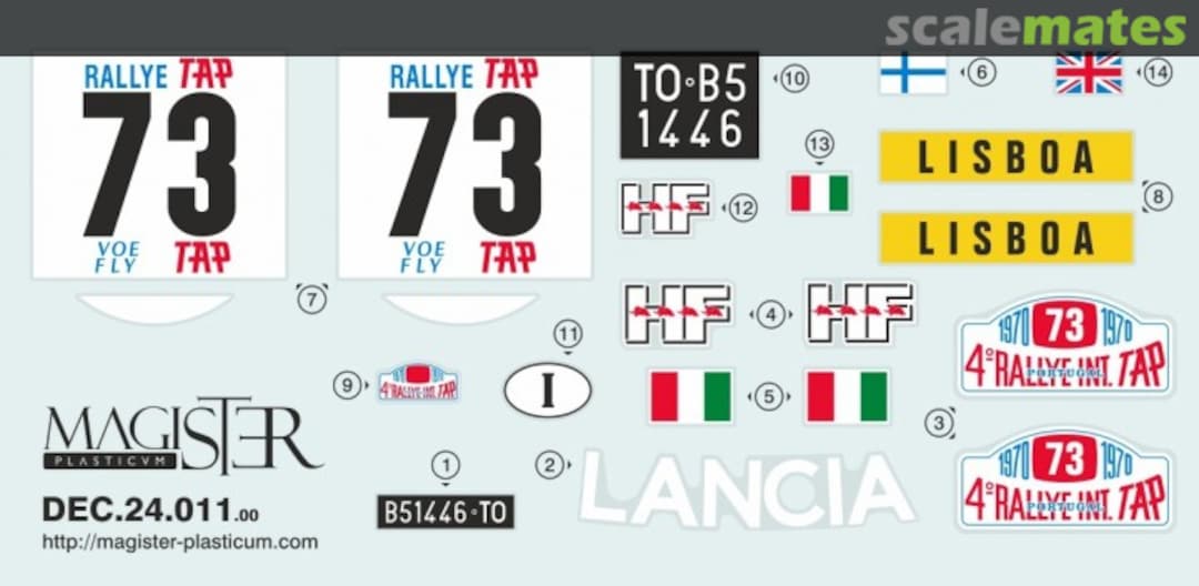 Boxart Lancia Fulvia Rallye 1.6 HF DEC.24.011 Magister Plasticum