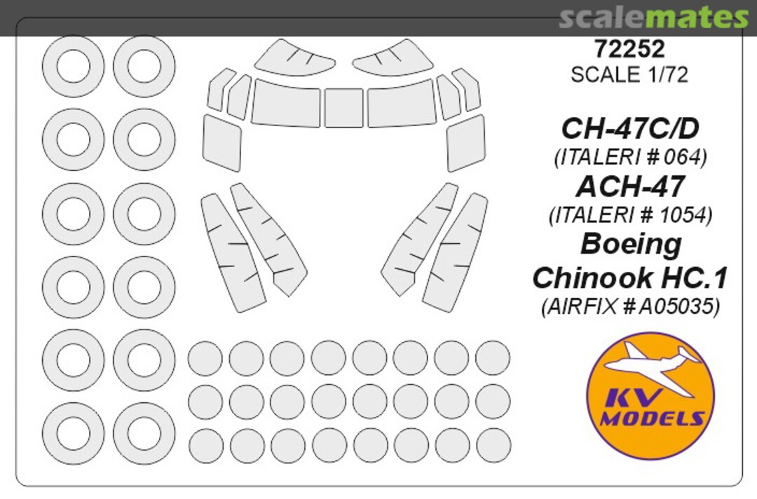 Boxart CH-47C/D / ACH-47 / Boeing Chinook HC.1 72252 KV Models