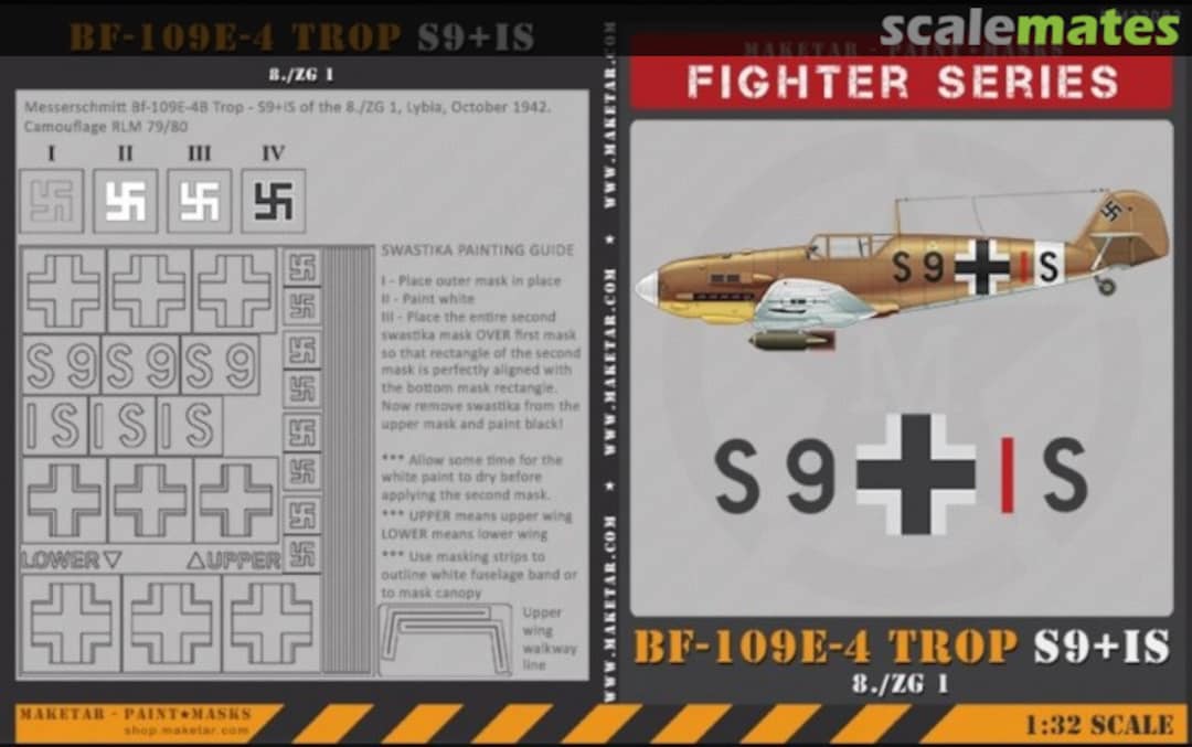 Boxart Bf 109E-4 Trop 8./ZG 1 MM32083 Maketar