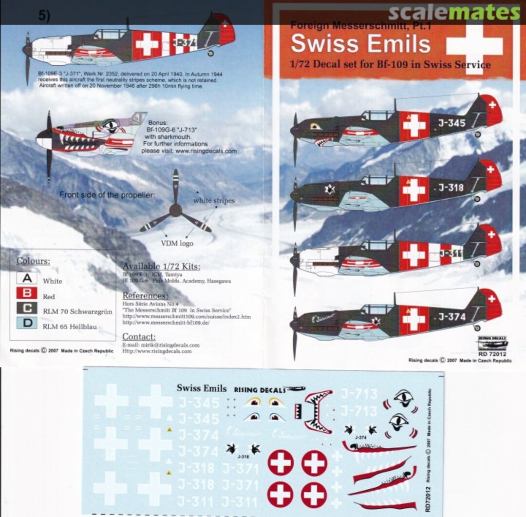 Boxart Swiss Emils RD 72012 Rising Decals