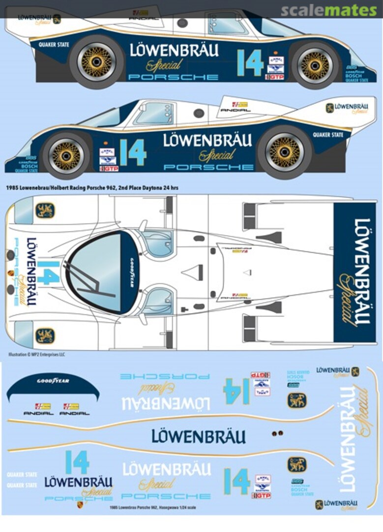 Boxart Porsche 962 #103 "LÖWENBRÄU"  Indycals