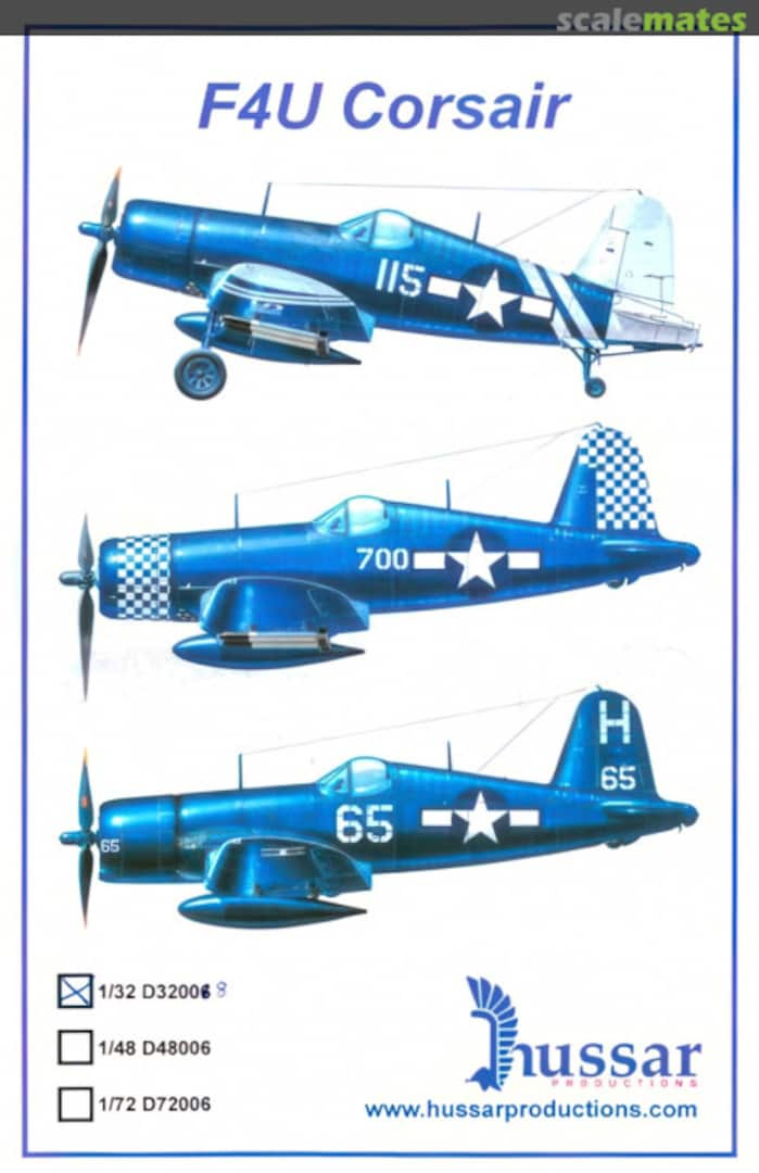 Boxart F4U Corsair D32008 Hussar Productions