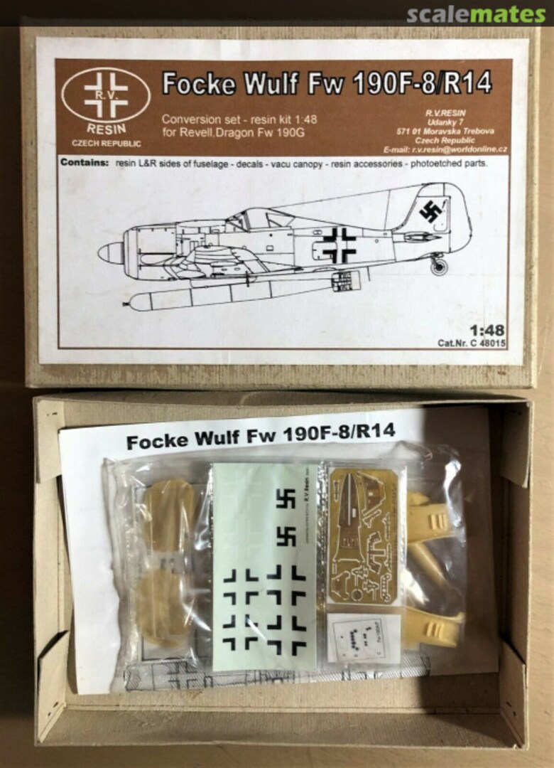 Boxart Focke Wulf Fw 190F-8/R14 C48015 R.V. Resin