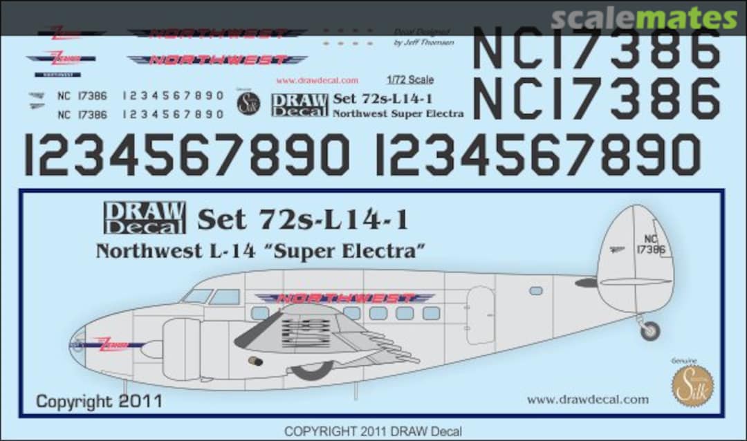 Boxart Lockheed L-14 Super Electra 72-L14-1 Draw Decal