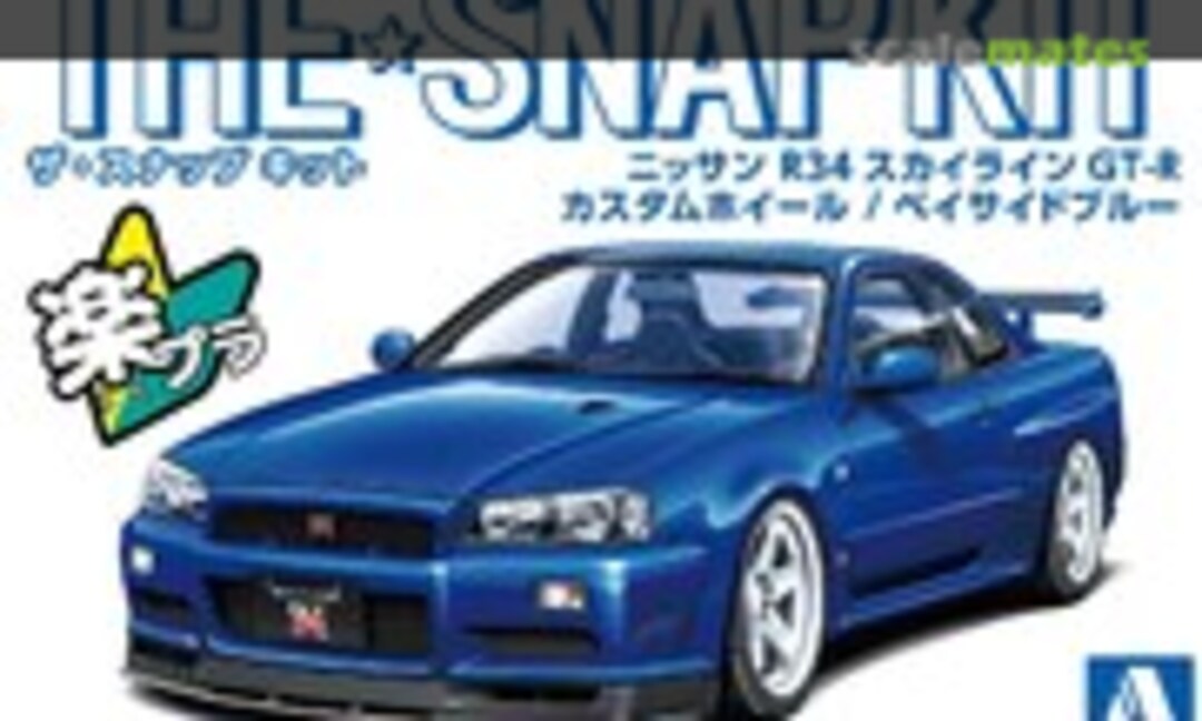 1:32 Nissan R34 Skyline GT-R Custom Wheels / Bay Side Blue (Aoshima 066300)