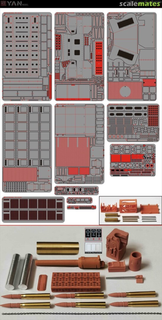 Contents German 18T FAMO (sd.kfz.9) And 88mm FLAK 37 Super PE Set PE-35100 Yan Model