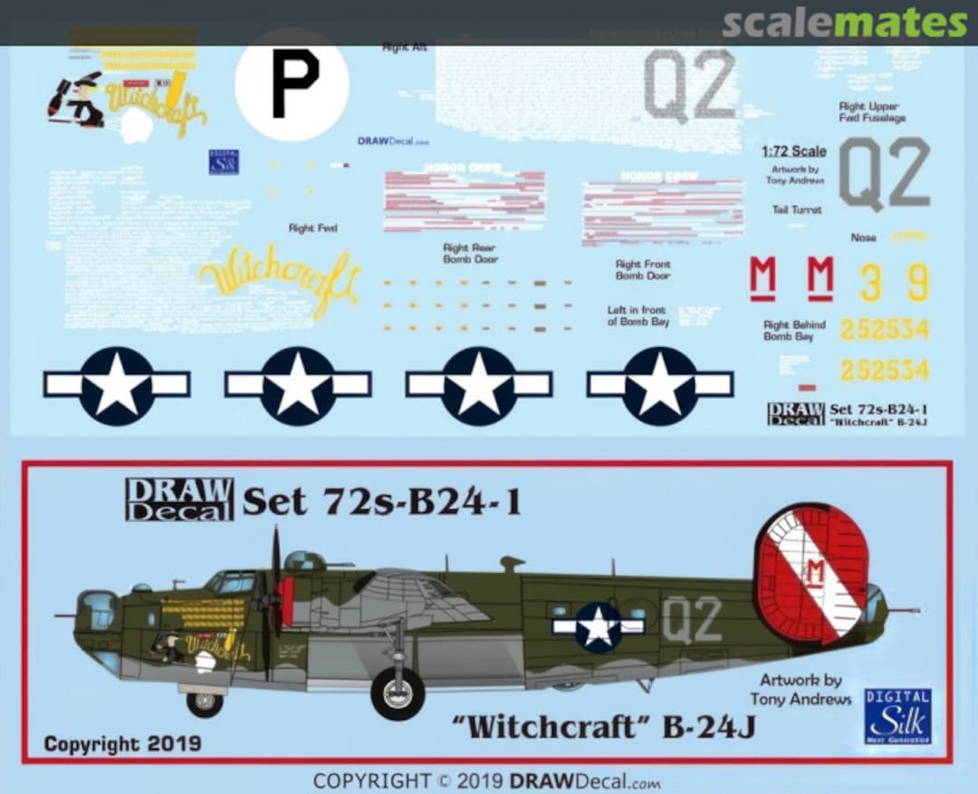 Boxart “Witchcraft” B-24J 72-B24-01 Draw Decal