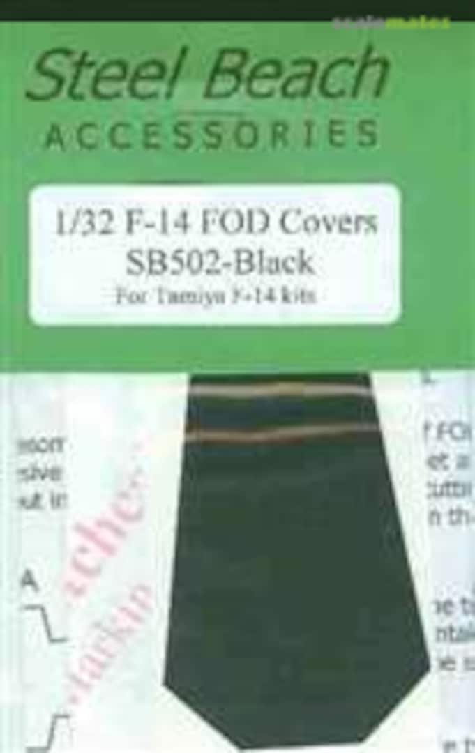 Boxart Black F-14 Tomcat FOD Covers - Black 33002 Steel Beach