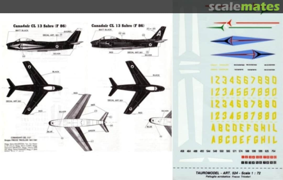 Boxart Fiat G.91 PAN 524 Tauro Model