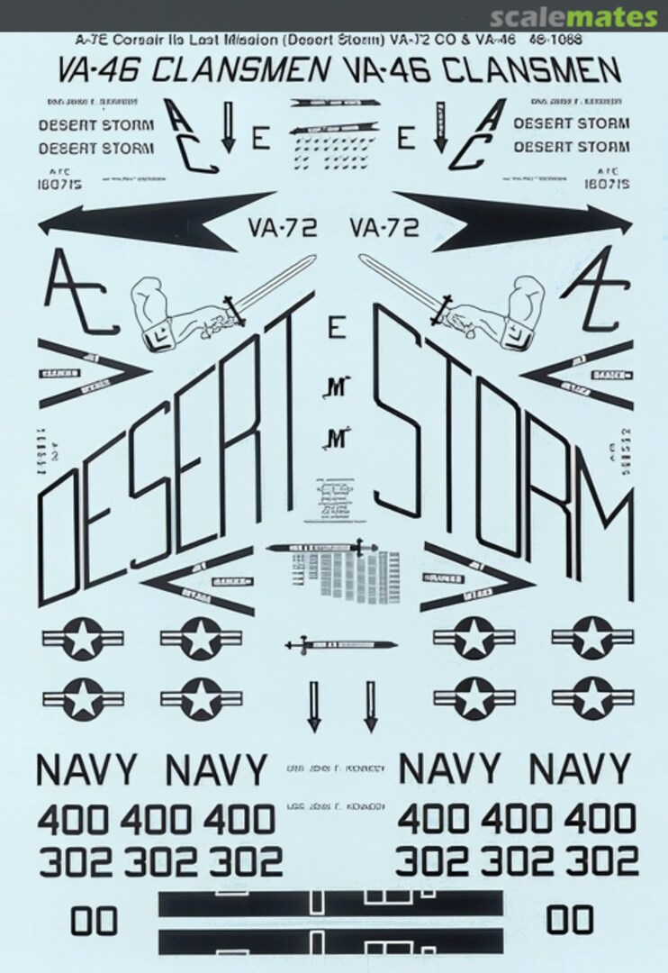 Boxart A-7E Corsair II - Last Mission Desert Storm 48-1068 SuperScale International