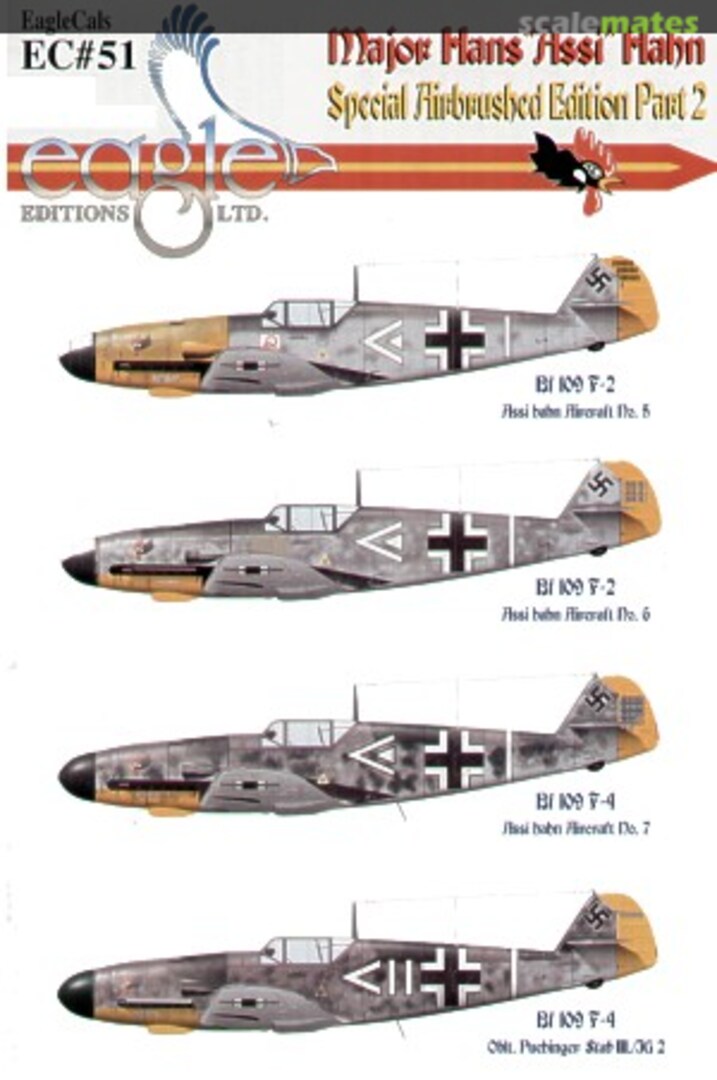 Boxart Major Hans 'Assi' Hahn Part II Messerschmitt Bf 1 EagleCals EC32-51 Eagle Editions