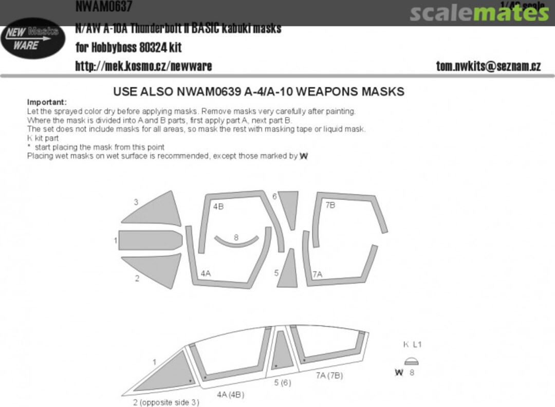 Boxart N/AW A-10A Thunderbolt II - BASIC kabuki masks NWAM0637 New Ware