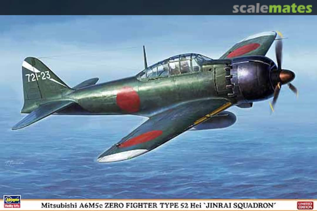 Boxart Mitsubishi A6M5c Zero Fighter Type 52 Hei `Jinrai Squadron´ 08209 Hasegawa