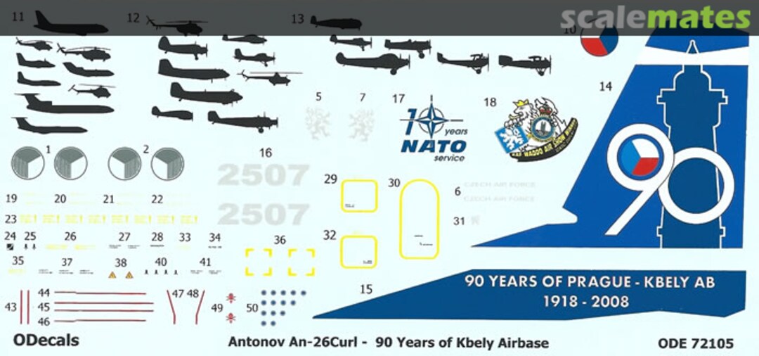 Boxart Antonov An-26 Curl Anniversary Marking ODE72105 ODecals