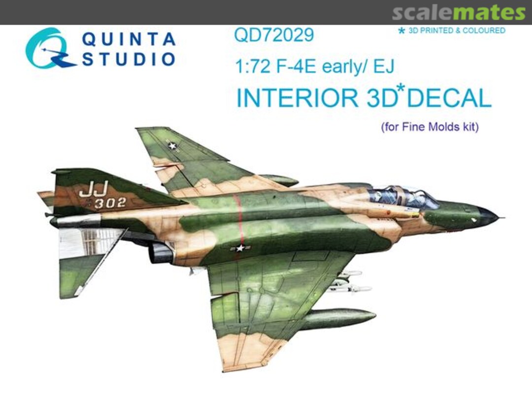 Boxart F-4E early/EJ interior 3D decals QD72029 Quinta Studio