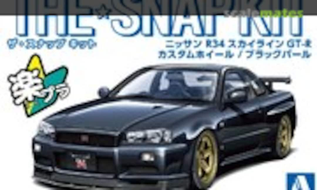 1:32 Nissan R34 Skyline GT-R Custom Wheels / Black Pearl (Aoshima 066317)